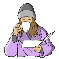 Cafe Leyendo Sticker