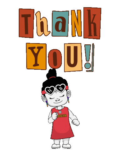 Thanks Thank You Sticker by Zhotcita