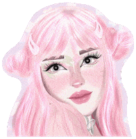 Spiritedartwork pink japanese make up cute girl Sticker