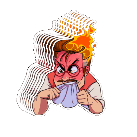 vokigames halloween angry fire pumpkin Sticker