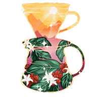 Coffee Glow Sticker