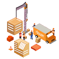 Toolery delivery truck marketplace monitor Sticker