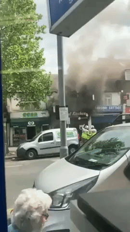 Firefighters Tackle Blaze at Takeaway Restaurant in North London