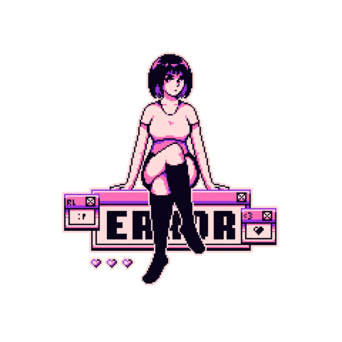 reedloto giphyupload girl pixelart pink Sticker