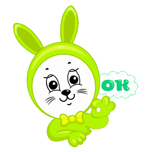 Зайка Ok Sticker by BertToys