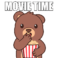 Teddy Bear Popcorn Sticker by BEARISH