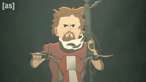 Machine Gun Bike GIF by Adult Swim