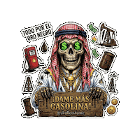 Skullcostume meme skull dinero calavera Sticker
