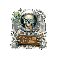 Skullcostume meme alien skull nasa Sticker