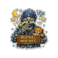 Skullcostume meme skull buenas noches dormir Sticker