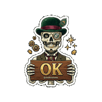 Skullcostume meme ok skull calavera Sticker