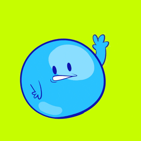 Waving Blue Ball GIF