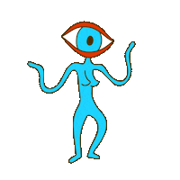Dancing Girl Eye Sticker by Finely Tuned
