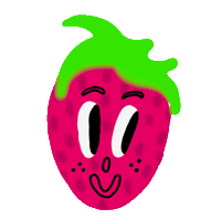 Fruit Strawberry Sticker by ThePaiz