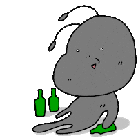 antslab 소주 주식 개미 떡락 Sticker