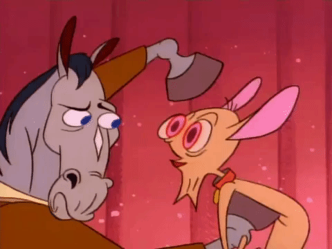 nicksplat ren and timpy GIF