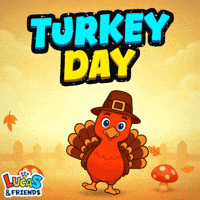 Thanksgiving Day Turkey GIF by Lucas and Friends by RV AppStudios