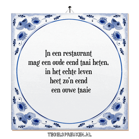 Humor Restaurant Sticker by Tegelspreuken.nl