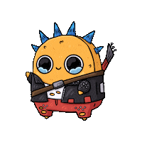 Punk Rock Spiky Hair Sticker by Sad Nuggie