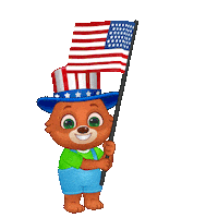 Independence Day Celebration Sticker by Lucas and Friends by RV AppStudios