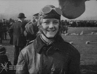 NationalWWIMuseum black and white military pilot aviation GIF