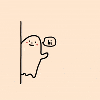 mollychou hello halloween hi wave GIF