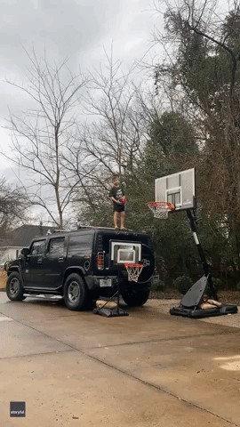 Youngster Pulls Off Basketball Trick to Ring in the New Year