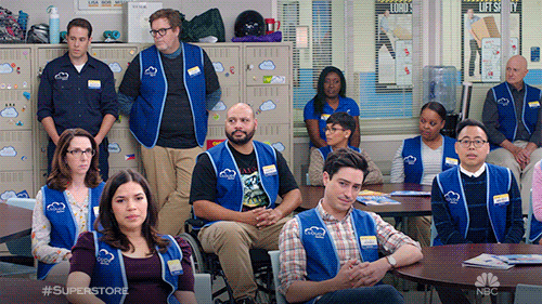 over it nbc GIF by Superstore