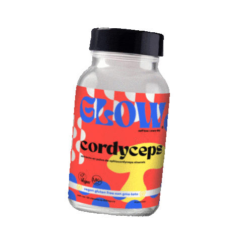 GLOWSuperfoods giphyupload glow capsules cordyceps Sticker