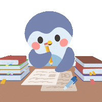 Thinking Studying Sticker by Finch Care