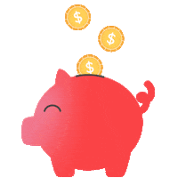 sulformas money pig cash coin Sticker