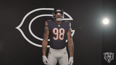 Flex Sweat GIF by Chicago Bears