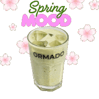 Cherry Blossom Coffee Sticker by Ormado Kaffeehaus