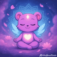 MishaHeartseer heart space peace calm GIF
