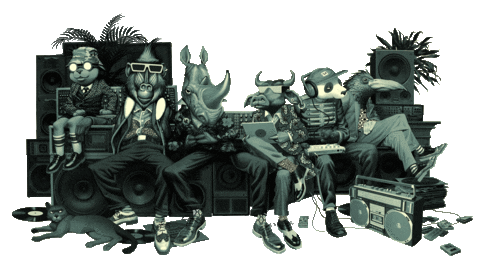 ChineseManRecords giphyupload music animals cover Sticker