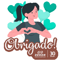 Obrigado Sticker by Dehon Belem
