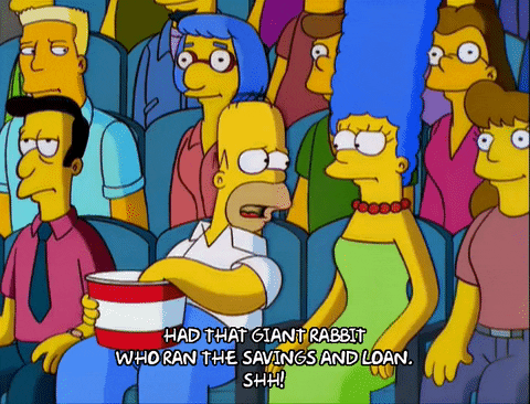 homer simpson talking in a movie GIF