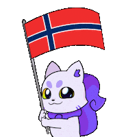 Flag Norway Sticker by Lucky Kat Studios