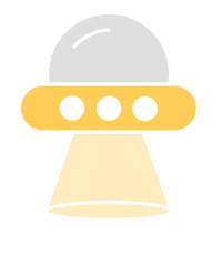 Space Ufo Sticker by Maven Artistry