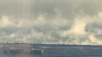 'Wall of Ice Steam' Rises From Lake Michigan as Polar Vortex Hits Chicago