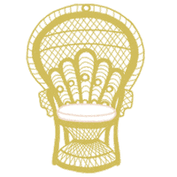 uniquensongenre vintage boho chair chaise Sticker