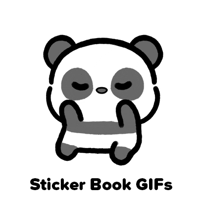 Panda Bear Dancing Sticker by Sticker Book iOS GIFs
