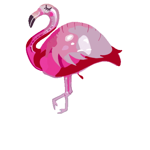 Balloon Flamingo Sticker by Waltermedia