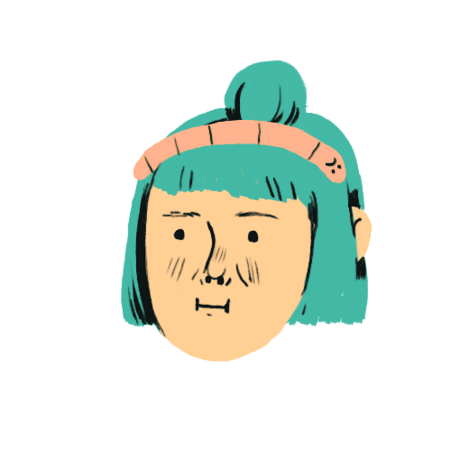 Girl Hair Sticker by Silvia Righetti