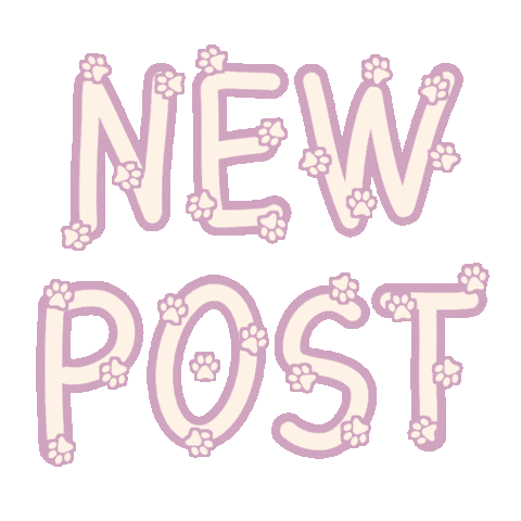 LilacsAndStone new post cats pastel paws Sticker
