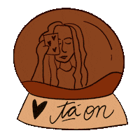 pytunadesign tarot marrom cartomante lenormand Sticker