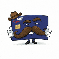 MSICredit mustache credit card msi mustachio GIF