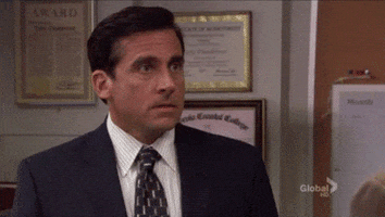 The Office gif. An upset and angry Steve Carell as Michael yells, “No! God! No! God! Please! No! No! Noooooooooooooooooooooooooooooooooooooo!”