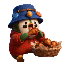 Hungry Fried Chicken Sticker by ZaddyFi