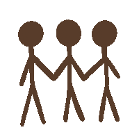 Friends Holding Sticker